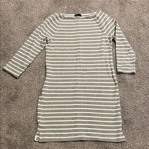 Gap XS knit Striped Dress with Three-Quarter Sleeves